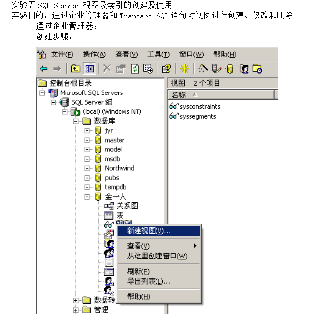 SQL Server 视图及索引的创建及使用_数据库教程