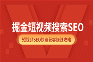 掘金短视频搜索SEO，短视频SEO快速获客赚钱攻略（价值980）