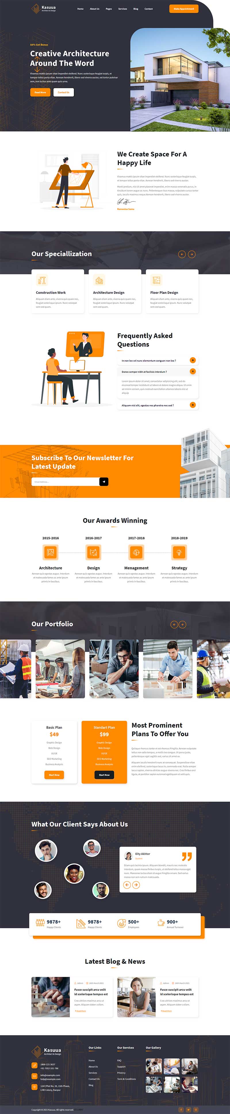 建筑设计公司官网HTML模板