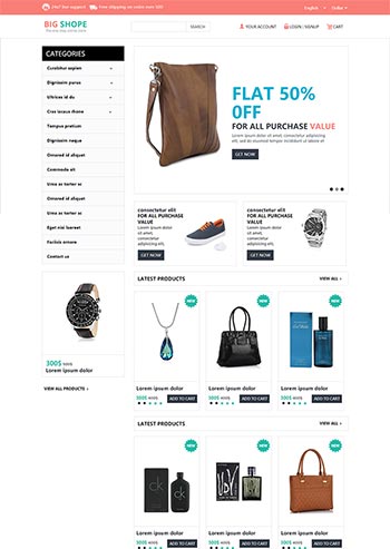 个性极简风综合商城网店html模板