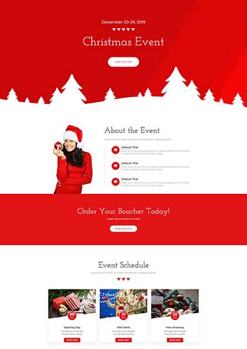 经典红色html圣诞活动网页模板