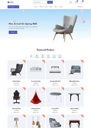 响应式的家具店铺HTML模板