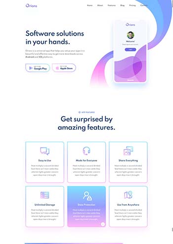响应式app应用程序网页模板