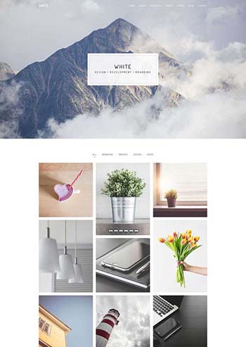 轻量级图片相册博客html模板