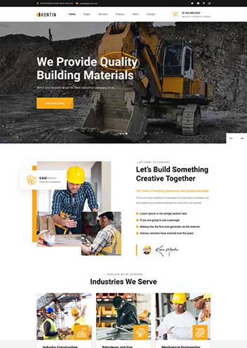 响应式的建筑工业官网html模板