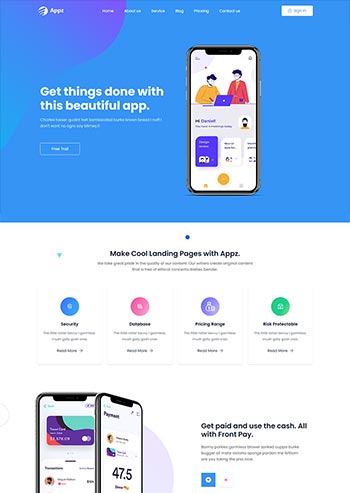 手机app应用软件官网HTML5模板