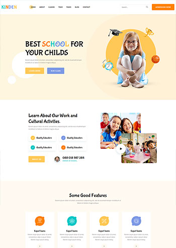 幼儿园教育培训机构HTML网页模板