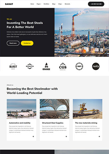 简洁的重工业集团企业官网html5模板