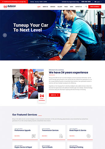 品牌汽车服务汽车维修网站HTML静态模板