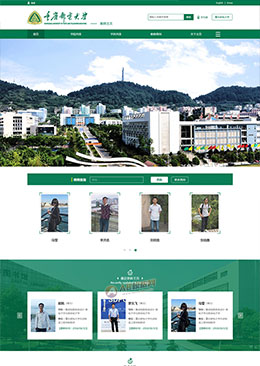 绿色通用的大学学校官网静态html模板