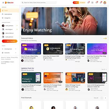 网络视频共享平台网站响应式静态HTML模板