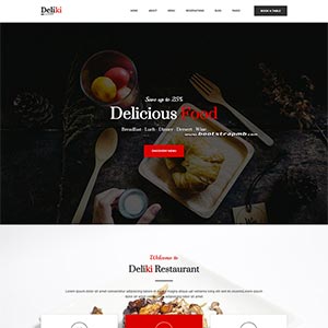 大气餐饮美食网站Bootstrap静态html网站模板