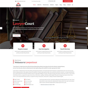 红色响应式大气律师事务所网站Bootstrap模板