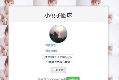 极简聚合图床程序源码 支持搜狗搜狐Vim图