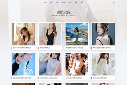 (自适应手机版)简约大气的图片相册类织梦网站模板 图片图集网站源码下载