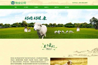 绿色畜牧肉类食品行业织梦dedecms模板(带手机端)