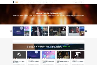 【首发】日主题RiPro v8.1破解版WordPress主题虚拟资源分享下载主题（修复缓存器功能）