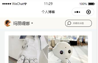 AI智能设计博客微信小程序前端静态模板源码