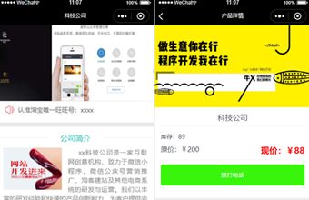 科技开发公司小程序前端源码