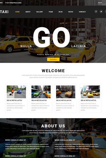 宽屏大图响应式出租车企业网站模板纯HTML模板