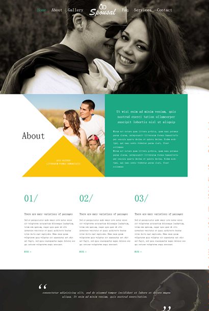 响应式简洁扁平化大气婚纱摄影公司模板纯HTML模板