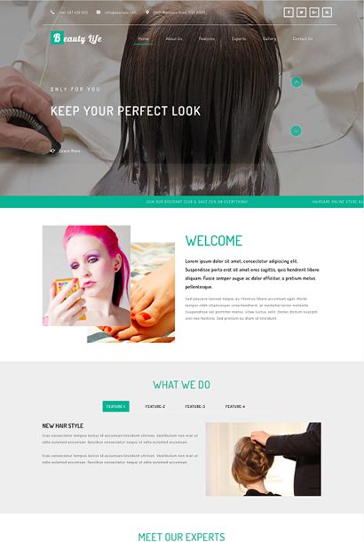 响应式绿色健康养生大图模板纯HTML模板