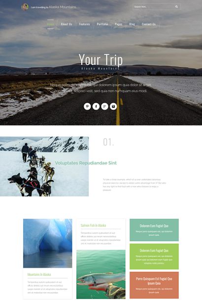 响应式户外线路自助旅行社团企业模板纯HTML模板