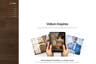 已测HTML5酷炫Vellum响应式WordPress企业主题