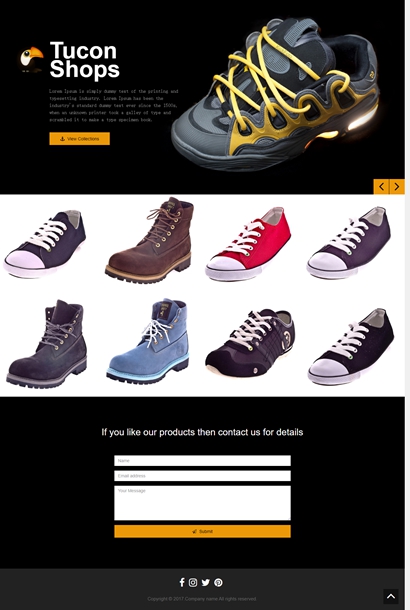 HTML5响应式运动鞋电商网页模板