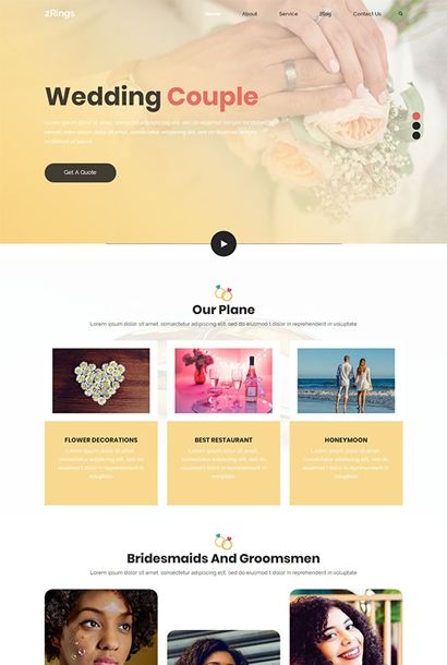 HTML5婚礼营销策划公司网站模板