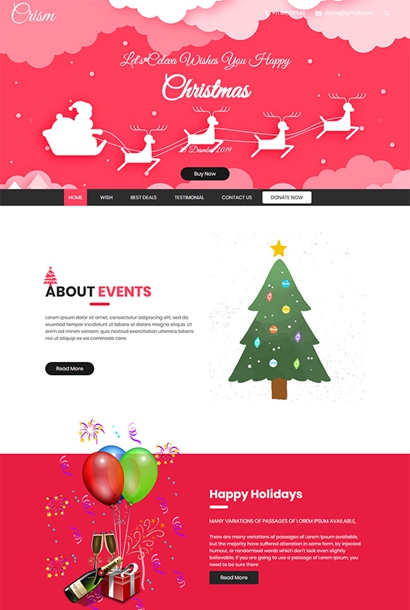 HTML5圣诞节专题模板