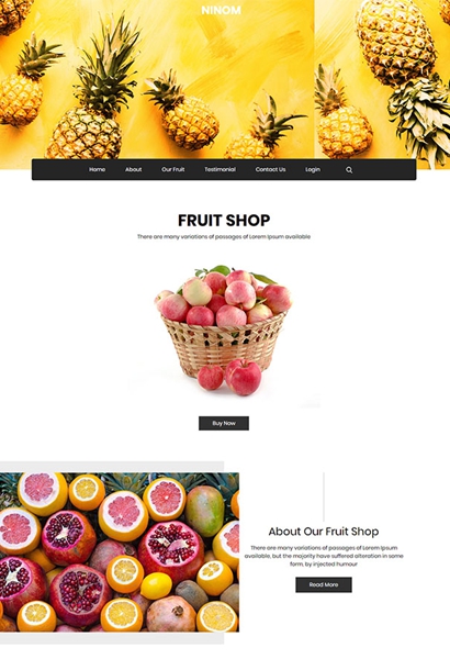 HTML5响应式水果商店响应式网站模板