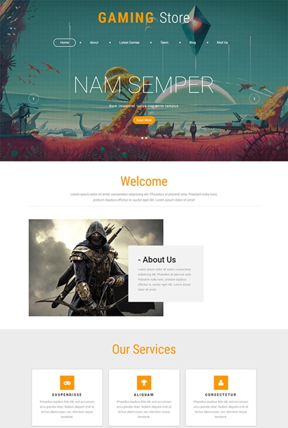 游戏应用商店网站模板