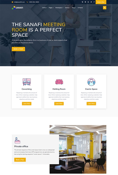 办公室租赁企业网站模板