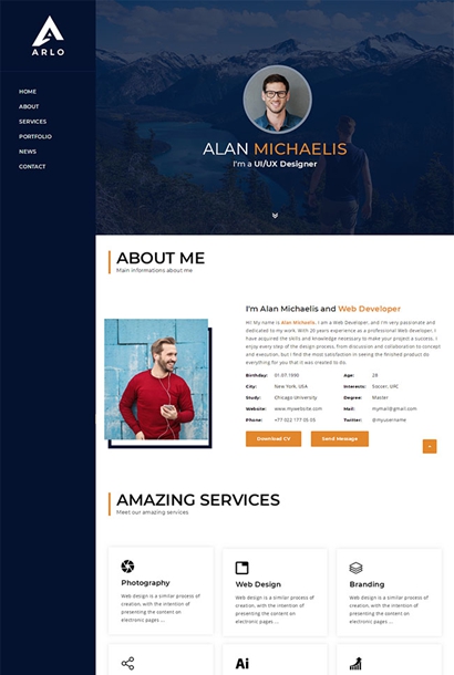 个人投资组合简历模板