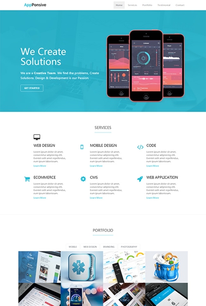 通用的手机app介绍展示模板