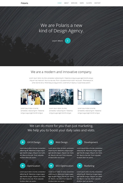 设计机构官网CSS3模板 单页模板