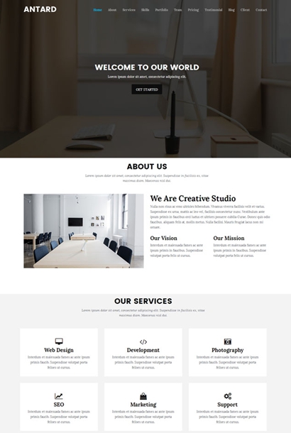 单页滚动响应式CSS3模板