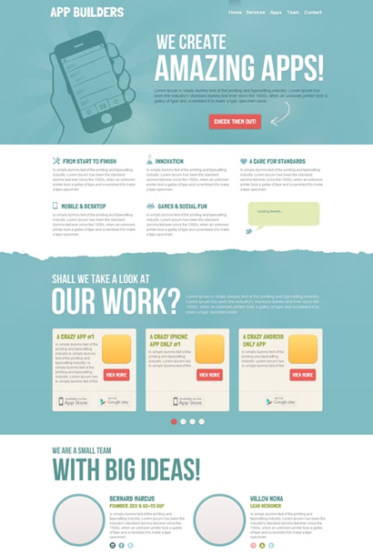 APP应用网站单页模板