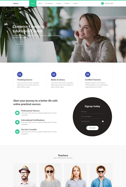 学习教育单页网站模板