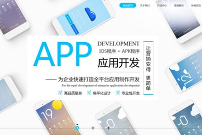 响应式互联网技术APP应用开发类织梦模板 自适应手机端