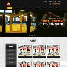 体育健身用品器材类网站源码 瑜伽拳击健身设备生成企业织梦模板（带手机版数据同步）