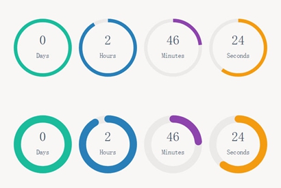 HTML5多款圆形进度条倒计时插件