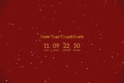 新年倒计时雪花代码 倒计时代码