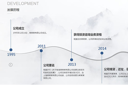 jQuery时间轴公司发展历程特效