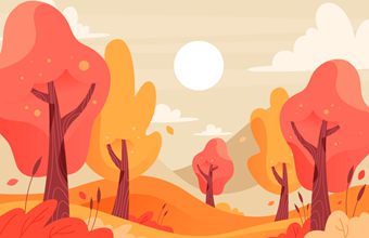 多彩的秋天背景矢量素材(AI/EPS)