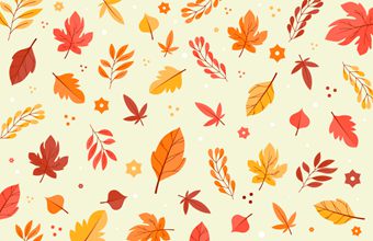 各种各样的叶子秋天背景矢量素材(AI/EPS/PNG)