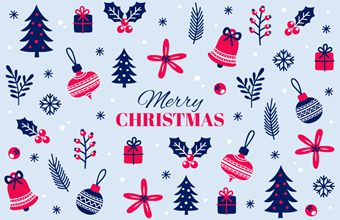 圣诞元素图案圣诞节背景矢量素材(AI/EPS/PNG)