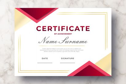 现代证书模板PSD素材