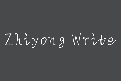 免费商用字体_ZhiyongWrite（智勇手书英文体）